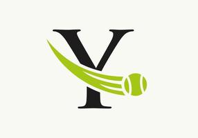 buchstabe y tennis-logo-design-vorlage. Vereinslogo der Tennissportakademie vektor