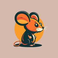 tecknad serie mus. vektor illustration av en söt tecknad serie mus. tecknad serie mus