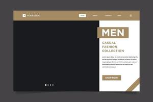 Landing Page Herren Freizeitmode vektor