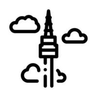 koreanische turm symbol vektor umriss illustration