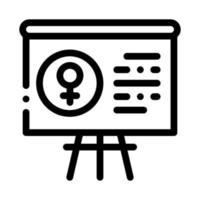 Tafel weibliche Symbol Vektor Umriss Illustration