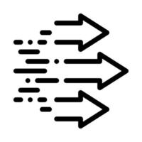 hastighet pilar ikon vektor översikt illustration