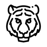 Tiger-Tier-Symbol-Vektor-Umriss-Illustration vektor