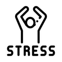 Stress menschliches Symbol Vektor Umriss Illustration