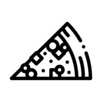 Stück Pizza Symbol Vektor Umriss Illustration