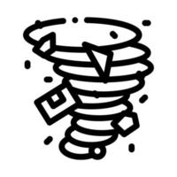 Tornado-Details-Symbol-Vektor-Umriss-Illustration vektor