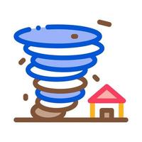 tornado hus ikon vektor översikt illustration