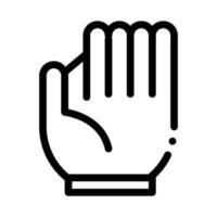 Baseball-Handschuh-Symbol Vektor-Umriss-Illustration vektor