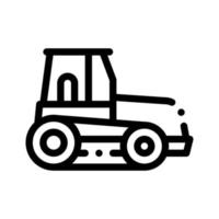 larv traktor fordon vektor tunn linje ikon
