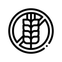 Allergenfreies Zeichen Weizen Vektor dünne Linie Symbol