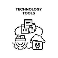 technologiewerkzeuge vektorkonzept farbillustration vektor