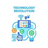 Technologie-Revolution-Vektor-Konzept-Illustration vektor