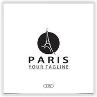 eiffel paris logo premium elegantes vorlagendesign vektor eps 10