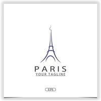 eiffel paris logotyp premie elegant mall design vektor eps 10