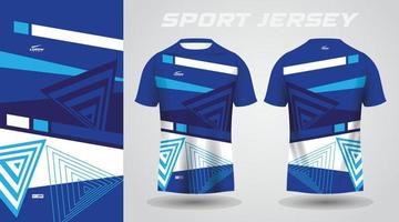 blaues T-Shirt Sport-Jersey-Design vektor