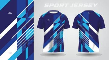 blaues T-Shirt Sport-Jersey-Design vektor