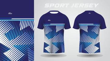 blaues T-Shirt Sport-Jersey-Design vektor