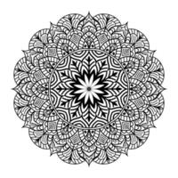 mandala floral malseite innenraum, handgezeichnete umrissene mandala linie art doodle zum malen von seiten vektor