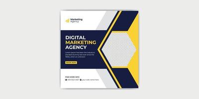 Agentur für digitales Marketing und Social-Media-Post für Unternehmen vektor