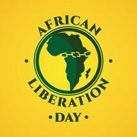 eine illustration des emblemdesigns des afrikanischen befreiungstags vektor
