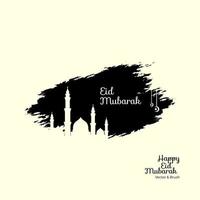 vektorgrafikdesign von eid mubarak, moscheendesign, glückliches eid mubarak vektor