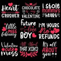 Valentinstag T-Shirt-Designs vektor