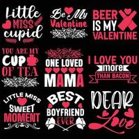 Valentinstag-T-Shirt-Designs vektor