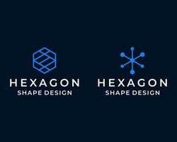 Firmenlogo-Design für Hexagon-Verbindungstechnologie. vektor