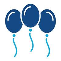 Ballons Glyphe zweifarbiges Symbol vektor