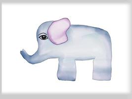 Baby-Elefant-Aquarell-Vektor-Design vektor