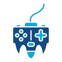 Gamepad-Glyphe zweifarbiges Symbol vektor