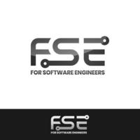 logo für softwareentwickler oder ingenieur mit modernem, einfachem, mutigem und luxuriösem eps-vektorformat. vektor