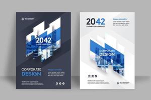 Stadt Hintergrund Business Book Cover Design-Vorlage vektor