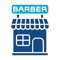 Barber Shop Glyphe zweifarbiges Symbol vektor