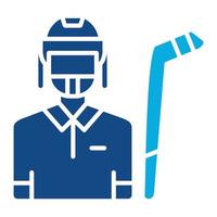 Hockeyspieler-Glyphe zweifarbiges Symbol vektor