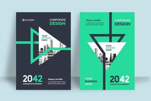 Stadt Hintergrund Business Book Cover Design-Vorlage vektor