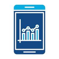 Statistik-Glyphe zweifarbiges Symbol vektor