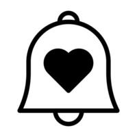 glocke zweifarbig schwarz valentine illustration vektor symbol perfekt.