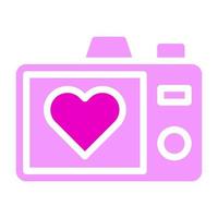 bild valentine symbol solide rosa stil illustration vektor und logo symbol perfekt.