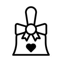 glocke zweifarbig schwarz valentine illustration vektor symbol perfekt.