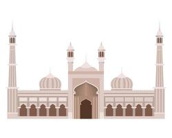 Erbauung der islamischen Moschee Jama Masjid und Indianer vektor