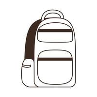 Schulhandtasche auf weißem Hintergrund vektor