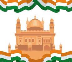 Feier des indischen Unabhängigkeitstags mit Flagge vektor