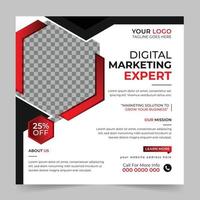 trendige professionelle Agentur für digitales Marketing, die Social-Media-Beiträge und Banner-Vorlagendesign vermarktet. Promotion Unternehmenswerbung Web Banner Anzeigen Geschichten Flyer Poster Vektor