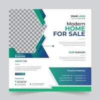 editierbare immobilienhausverkauf und hausmiete werbung geometrische moderne quadratische social media post banner layouts set für digitale marketingagentur. Geschäft elegantes Promotion-Template-Design. vektor