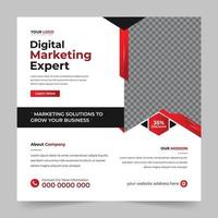 trendige professionelle Agentur für digitales Marketing, die Social-Media-Beiträge und Banner-Vorlagendesign vermarktet. Promotion Unternehmenswerbung Web Banner Anzeigen Geschichten Flyer Poster Vektor