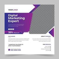 trendige professionelle Agentur für digitales Marketing, die Social-Media-Beiträge und Banner-Vorlagendesign vermarktet. Promotion Unternehmenswerbung Web Banner Anzeigen Geschichten Flyer Poster Vektor