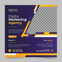 trendige professionelle Agentur für digitales Marketing, die Social-Media-Beiträge und Banner-Vorlagendesign vermarktet. Promotion Unternehmenswerbung Web Banner Anzeigen Geschichten Flyer Poster Vektor