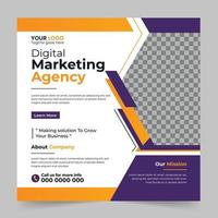 trendige professionelle Agentur für digitales Marketing, die Social-Media-Beiträge und Banner-Vorlagendesign vermarktet. Promotion Unternehmenswerbung Web Banner Anzeigen Geschichten Flyer Poster Vektor