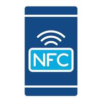 NFC-Glyphe zweifarbiges Symbol vektor